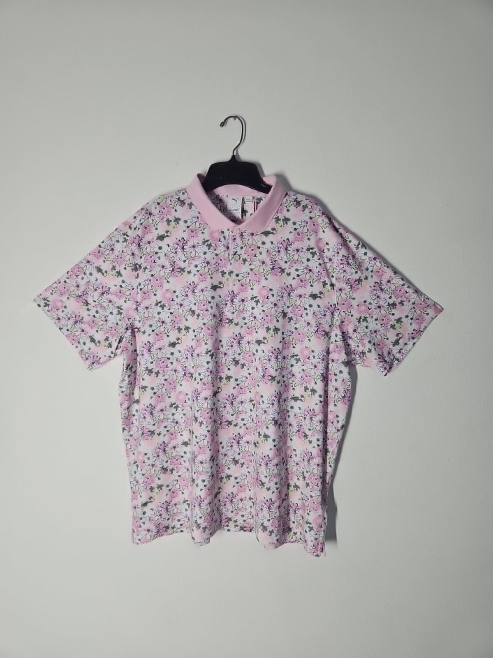 Puma Pink Floral Polo XXL Shirt Fast Shipping